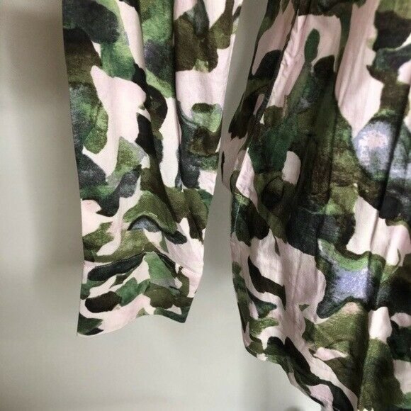 Crosby Blouse Top Button Up Pink Green large NEW - Picture 5 of 8